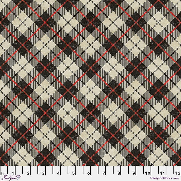Tim Holtz Flannel || Holiday Plaid - Neutral || Wonderland || Free Spirit || Christmas Fabric