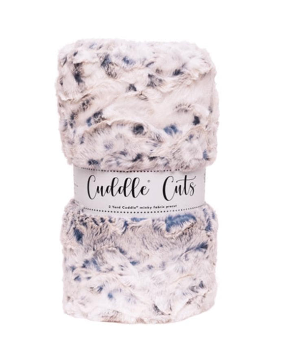 2 Yard Luxe Cuddle® Cut Snowy Owl Navy || 58/60" Wide x 72" Long