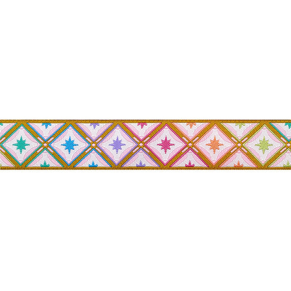 Tula Pink Stargazer in Mint 7/8in Polyester Ribbon by Renaissance Ribbon