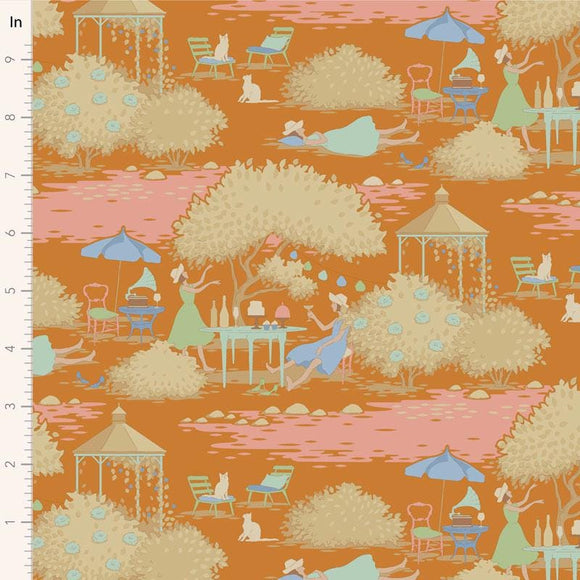 Sunday Brunch Ginger || Sunday Brunch - Pink/Ginger || Tilda Fabric