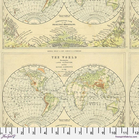 Green Map || Tim Holtz Palette - Green || Free Spirit