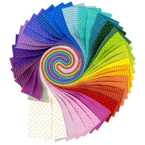 Tula Pink Tiny Coordinates - Design Roll || True Colors (42 pcs)