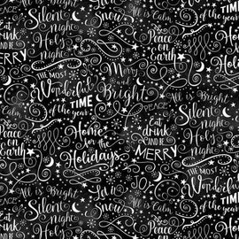 Silent Night - Chalk Words