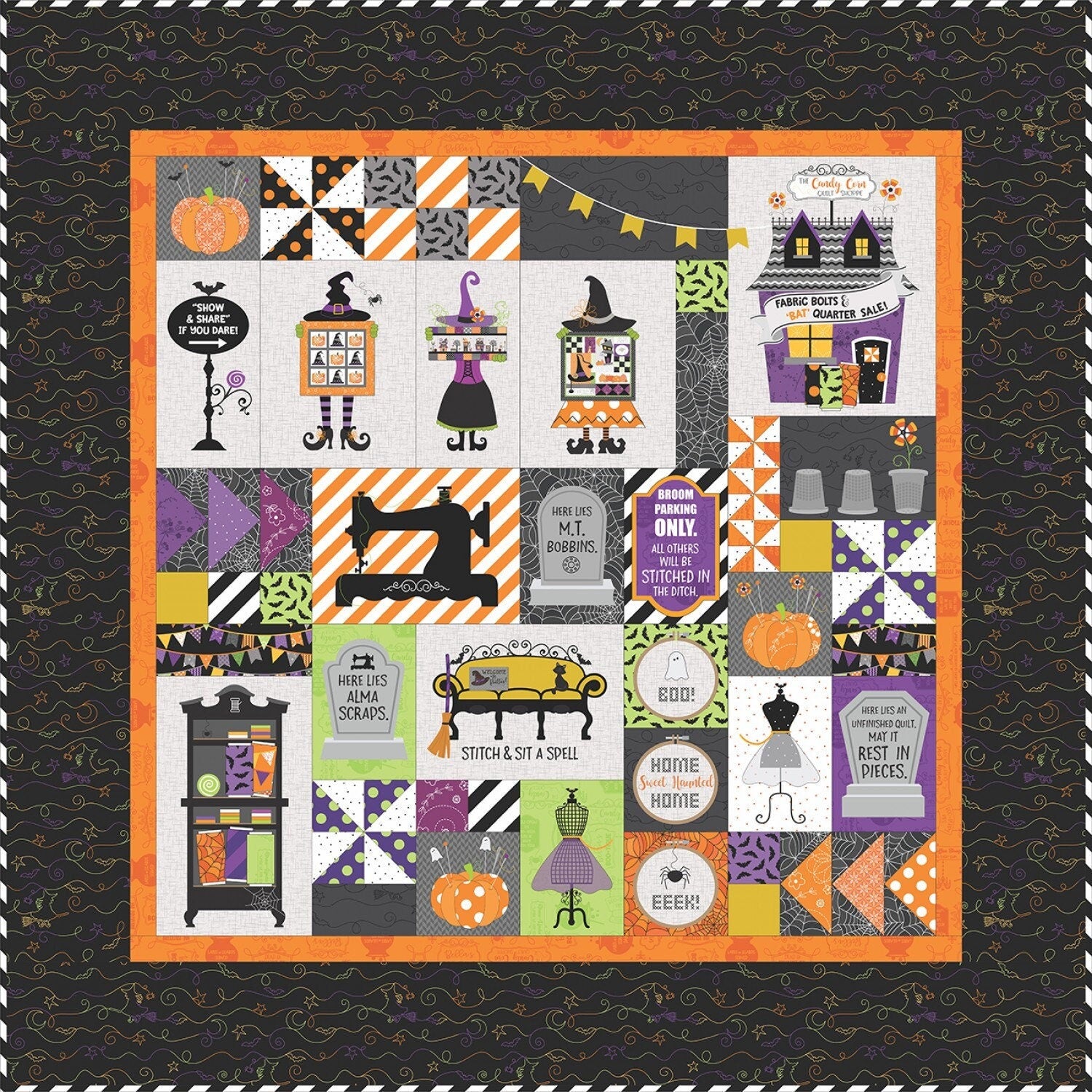 Kimberbell MACHINE Embroidery Candy Corn Quilt Shoppe