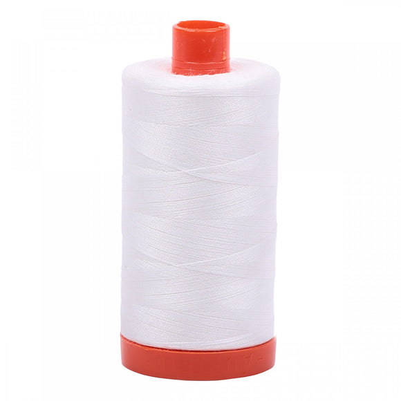 Aurifil Threads, Black and White Spools - 50wt - 1,422yd