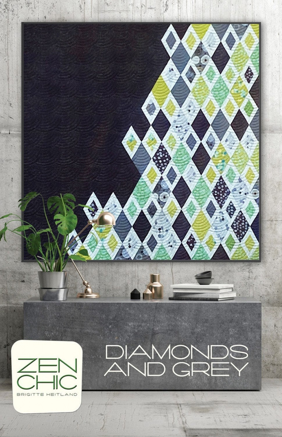 Diamonds and Grey - Zen Chic Quilt Pattern