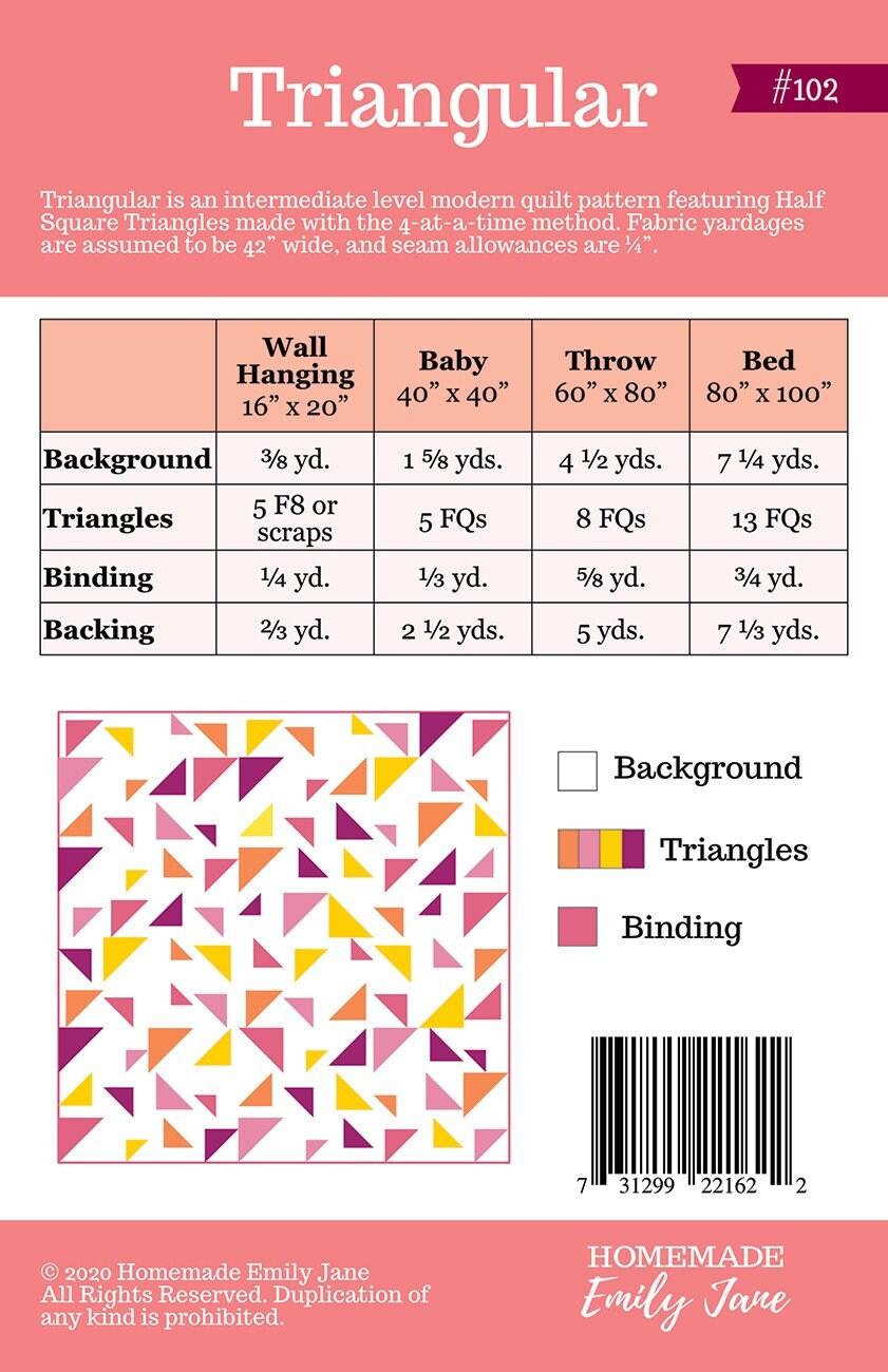 Triangular Quilt Pattern