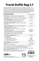 ByAnnie Travel Duffle Bag 2.1 Pattern || Diaper || Strapping || Hardware || Zippers || Soft and Stable