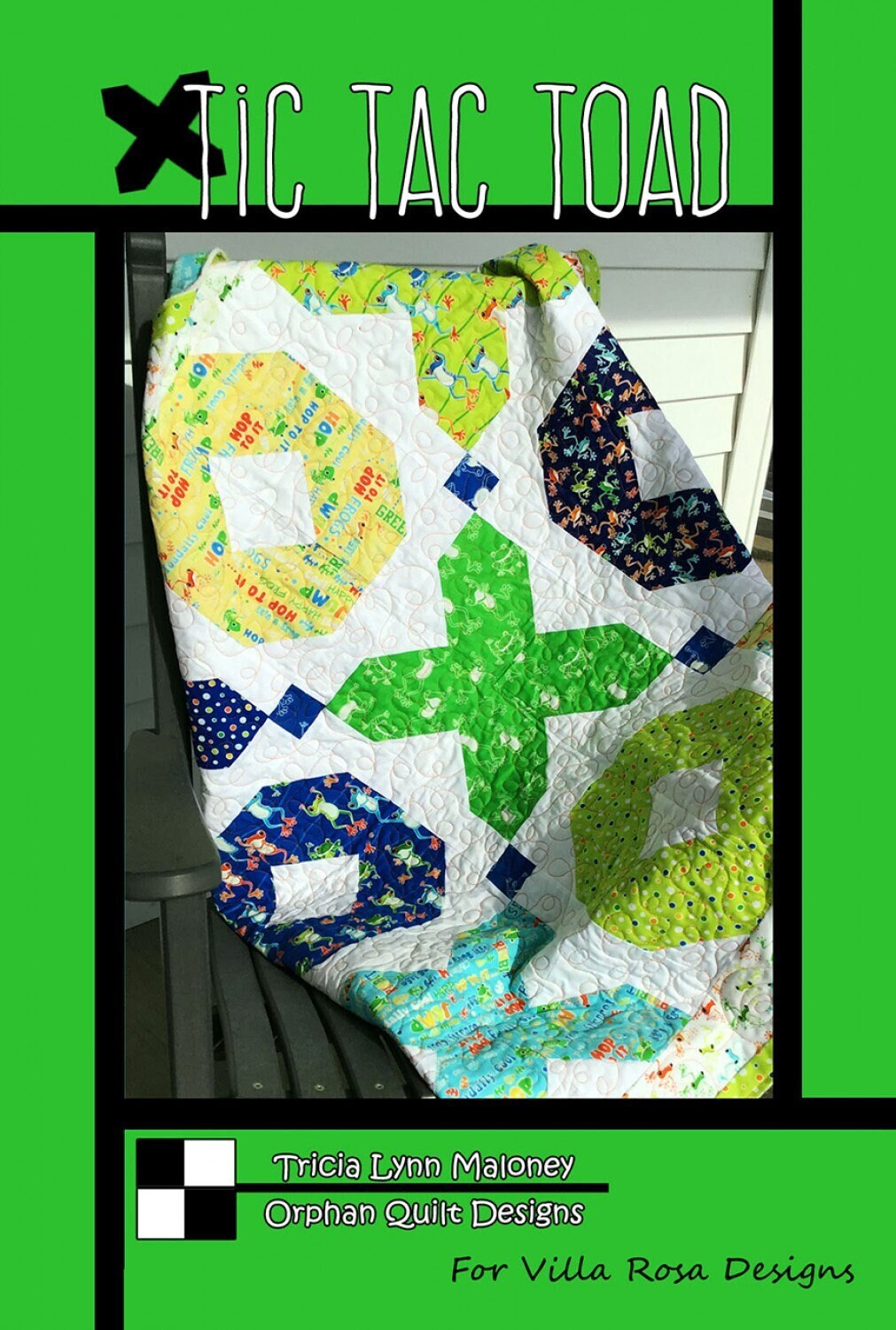 Tic Tac Toad || Villa Rosa Designs || Fat Quarter Friendly