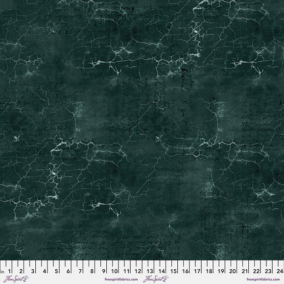 Tim Holtz || Cracked Shadow - Jade || Free Spirit || Modern Fabric