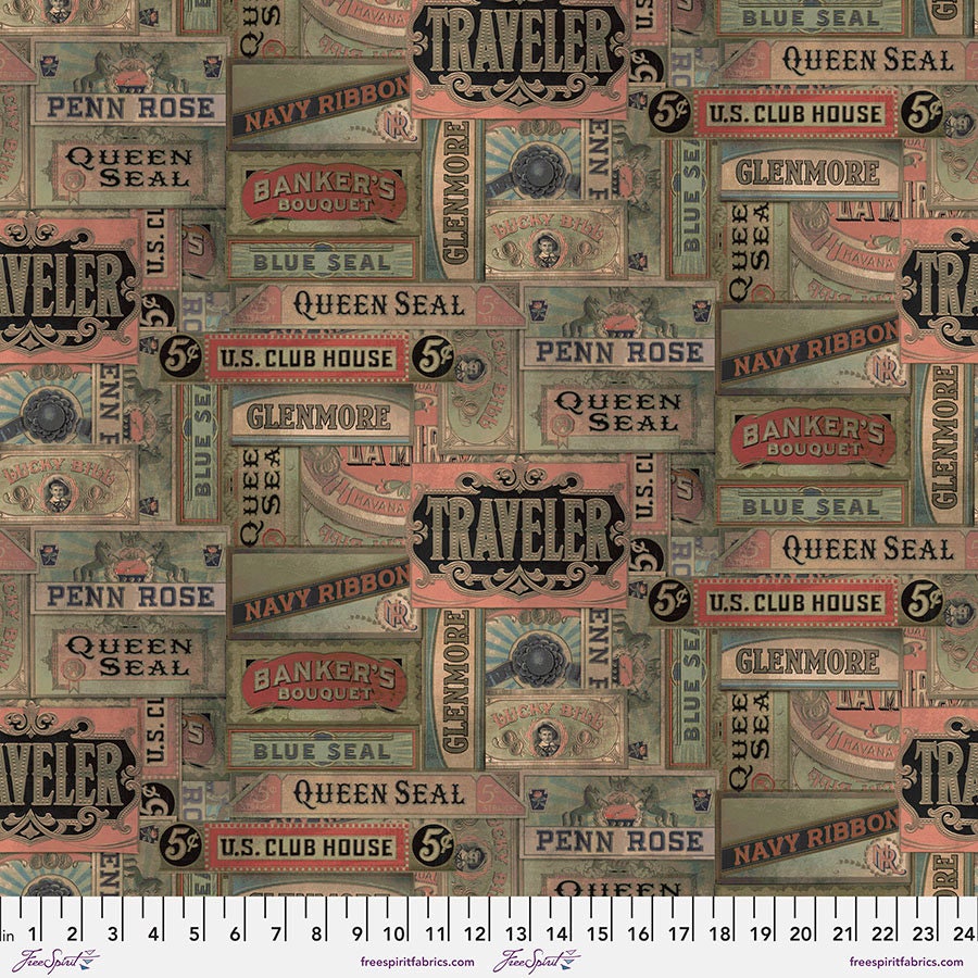 Tim Holtz Canvas || Cigarbox - Multi || Embark || Free Spirit || Modern Fabric