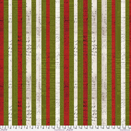 Tim Holtz Flannel || Xmas Stripe - Multi || Wonderland || Free Spirit || Christmas Fabric