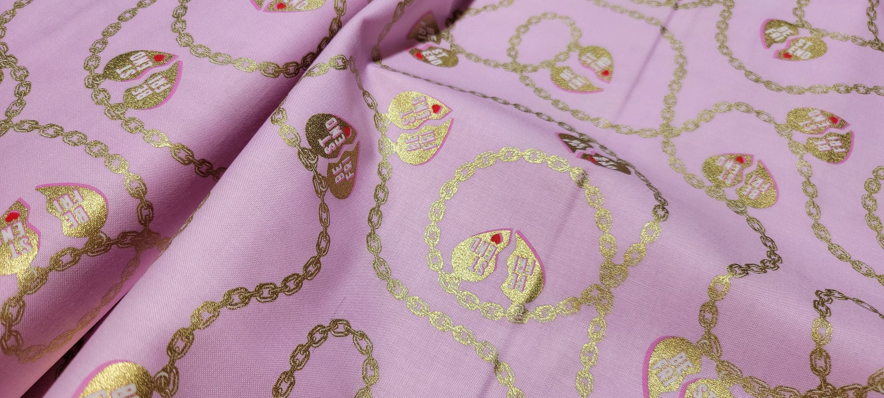 Tula Pink - Lil Charmer - Blossom - Metallic Besties from Free Spirit Fabrics