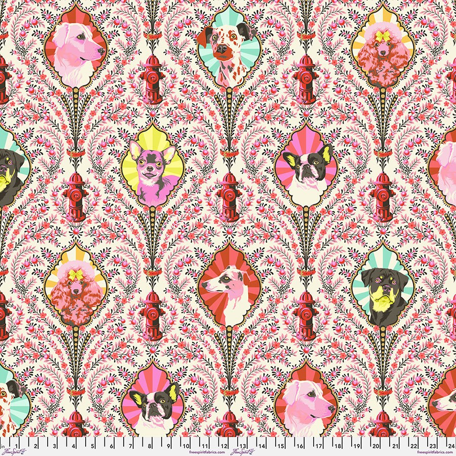 Tula Pink - Puppy Dog Eyes - Blossom - Besties from Free Spirit Fabrics