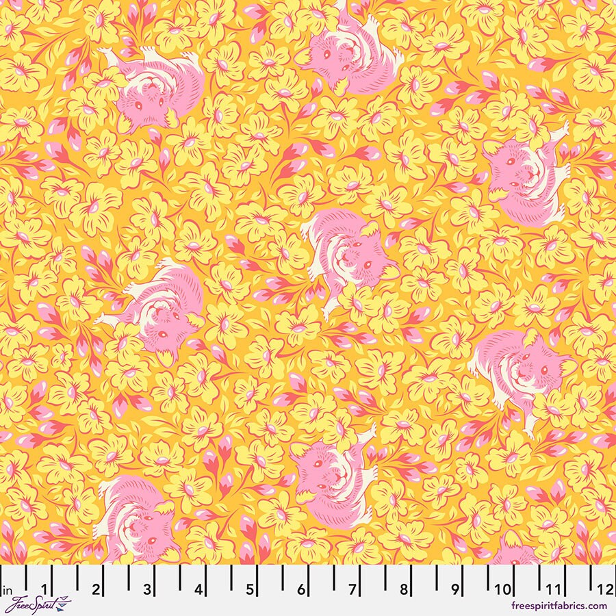 Tula Pink - Chubby Cheeks - Buttercup - Besties from Free Spirit Fabrics