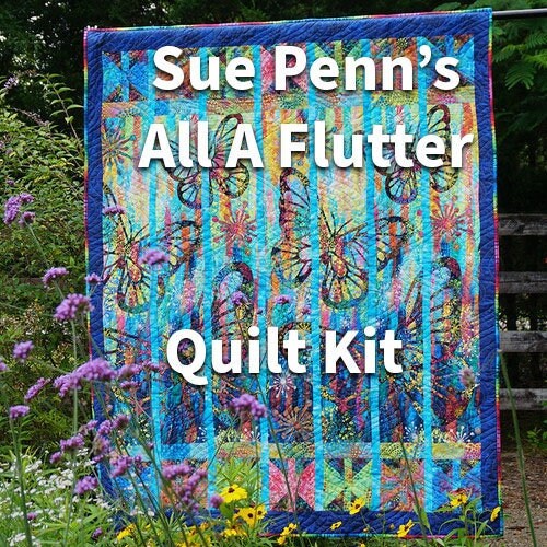 Sue Penn - All a Flutter Quilt || Quilt Kit - 52"x 64" || Butterfly Fields || Free Spirit