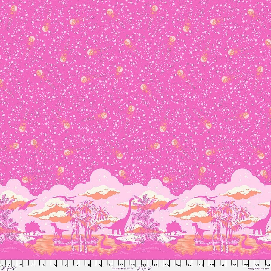 Tula Pink ROAR! || Meteor Showers - Blush || Quilting Cotton
