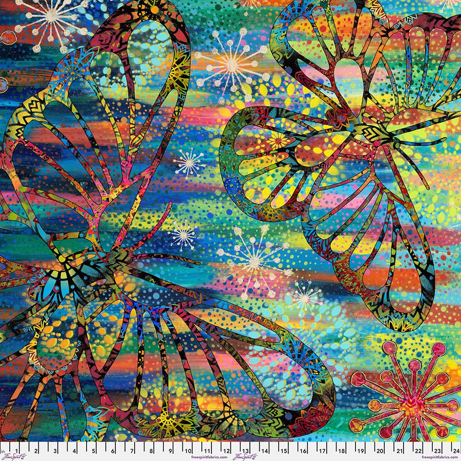 Sue Penn - All a Flutter Quilt || Quilt Kit - 52"x 64" || Butterfly Fields || Free Spirit