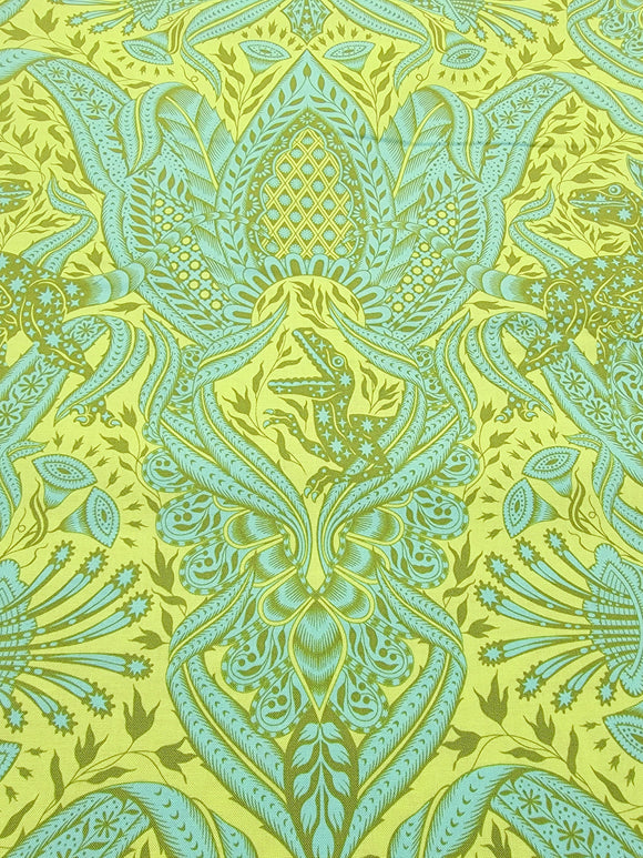 Tula Pink ROAR! || Gift Rapt - Lime || Quilting Cotton