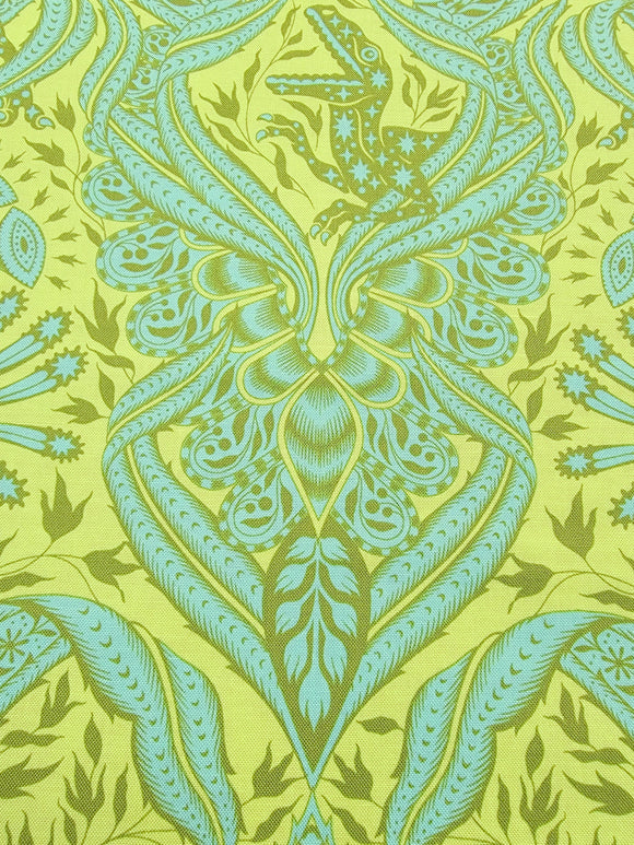 Tula Pink ROAR! || Gift Rapt - Lime || Quilting Cotton