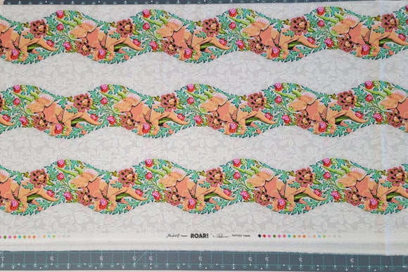 Tula Pink ROAR! || Trifecta - Blush || Quilting Cotton || Triceratops