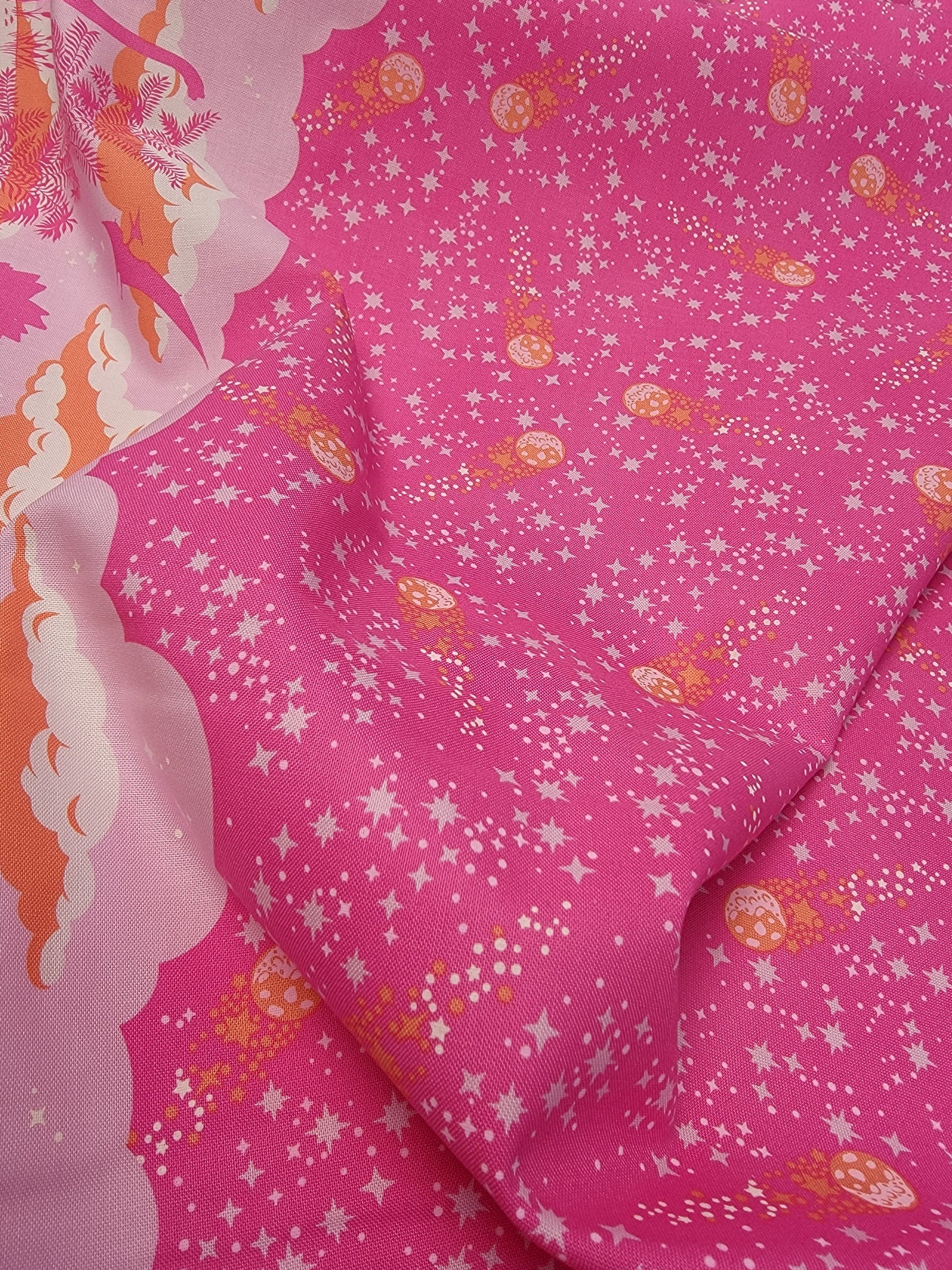 Tula Pink ROAR! || Meteor Showers - Blush || Quilting Cotton