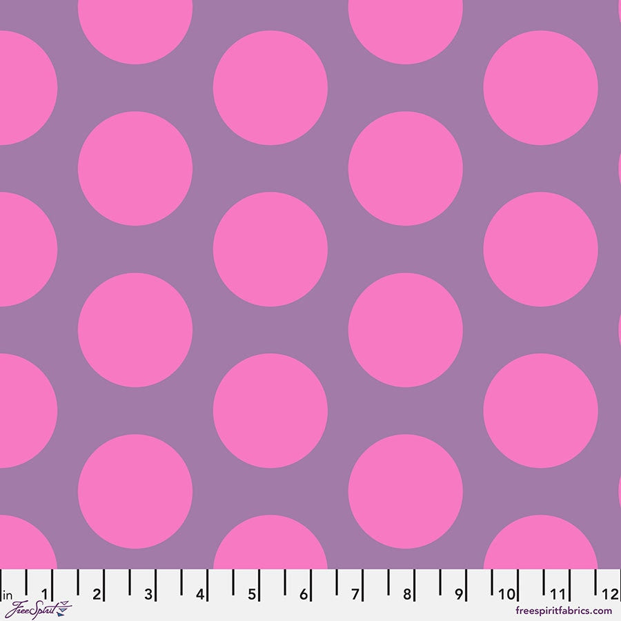 Tula Pink ROAR! || Dinosaur Eggs - Mist (2 1/4" wide "Eggs") || Quilting Cotton