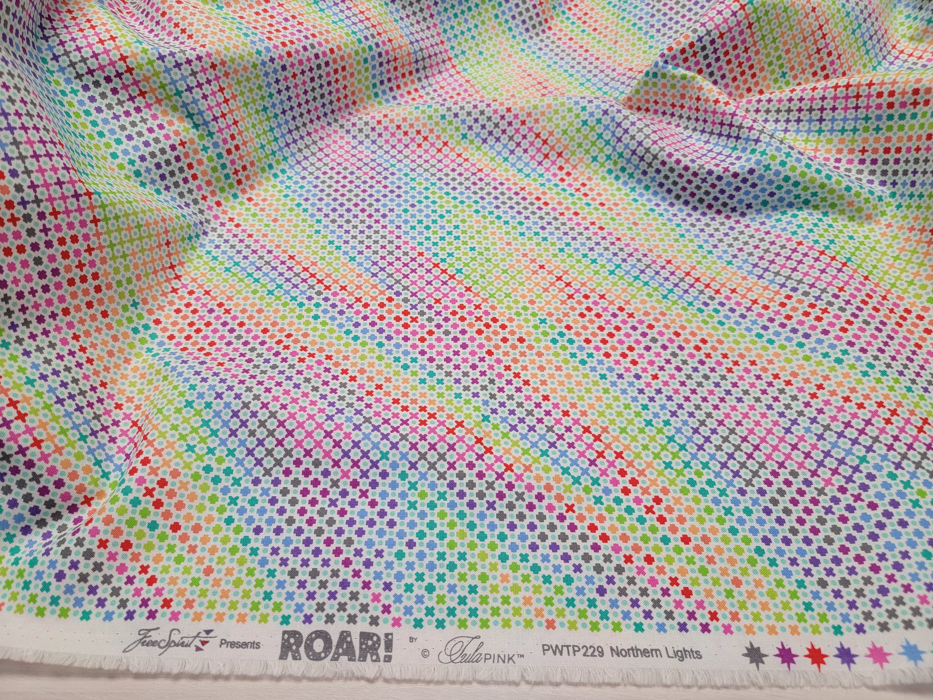 Tula Pink ROAR! || Northern Lights - Mint || Quilting Cotton