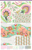 Tula Pink ROAR! || Trifecta - Blush || Quilting Cotton || Triceratops
