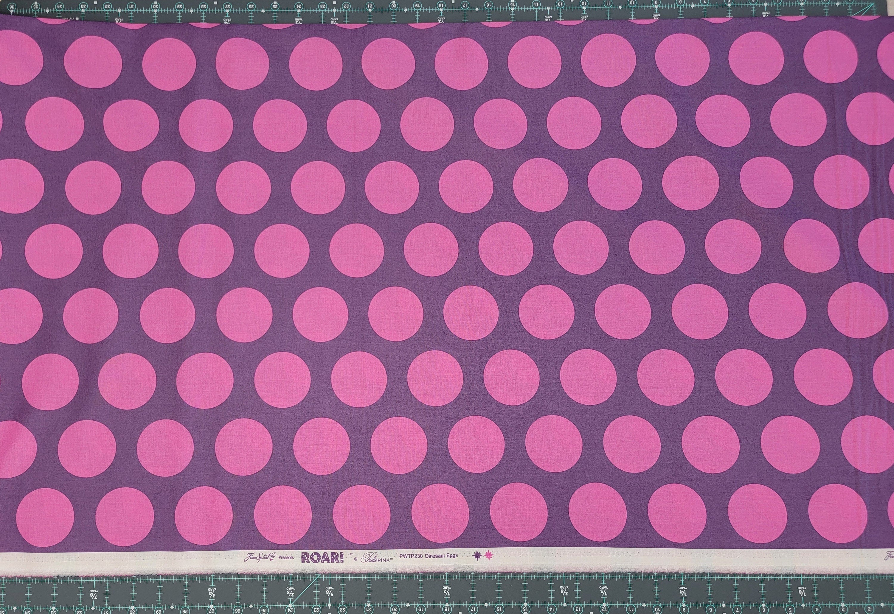 Tula Pink ROAR! || Dinosaur Eggs - Mist (2 1/4" wide "Eggs") || Quilting Cotton