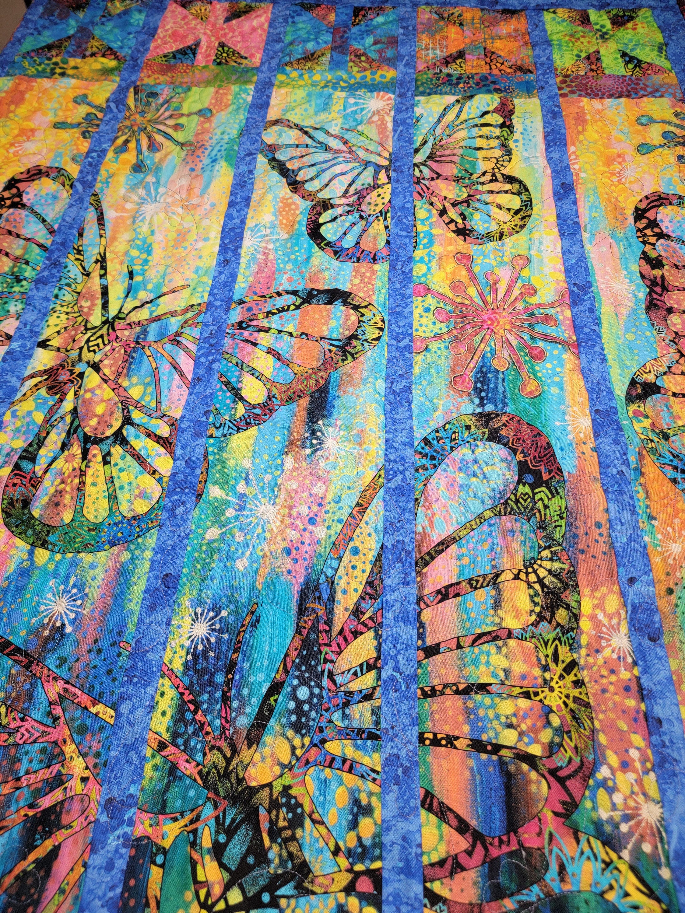 Sue Penn - All a Flutter Quilt || Quilt Kit - 52"x 64" || Butterfly Fields || Free Spirit