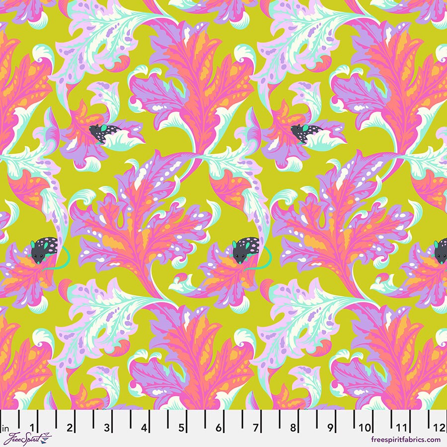 Eek - Electroberry || Tula Pink Tabby Road Deja Vu || Free Spirit Fabric