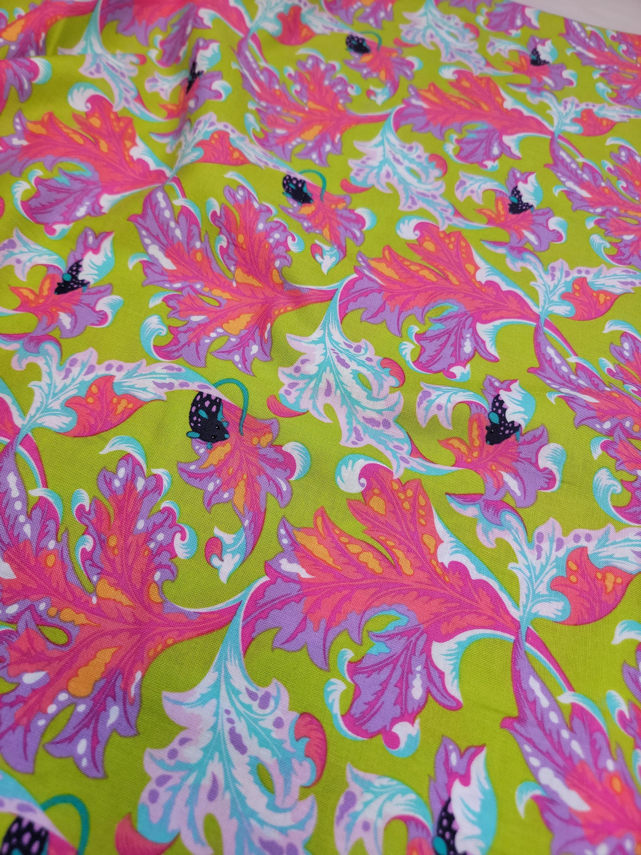 Eek - Electroberry || Tula Pink Tabby Road Deja Vu || Free Spirit Fabric