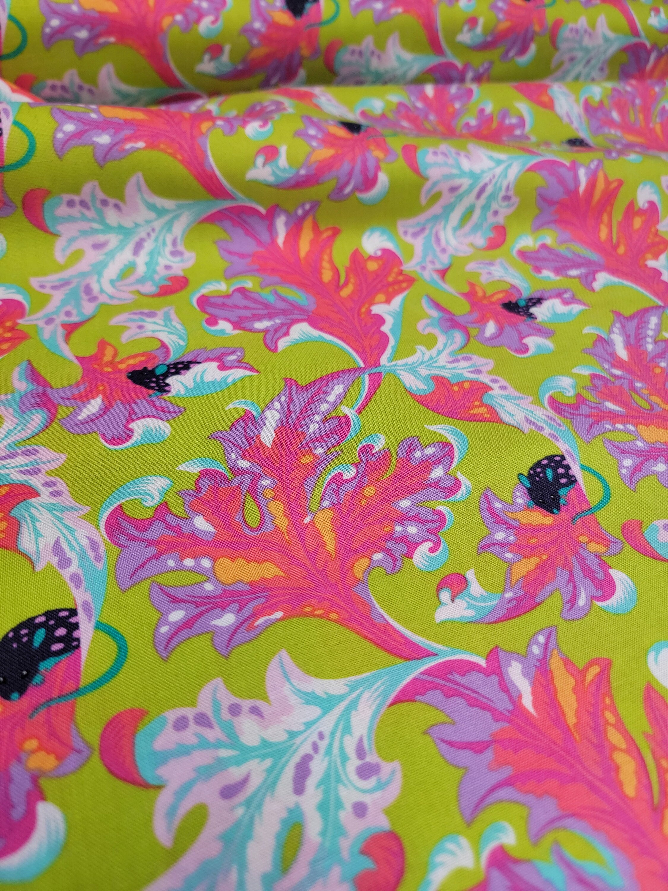 Eek - Electroberry || Tula Pink Tabby Road Deja Vu || Free Spirit Fabric