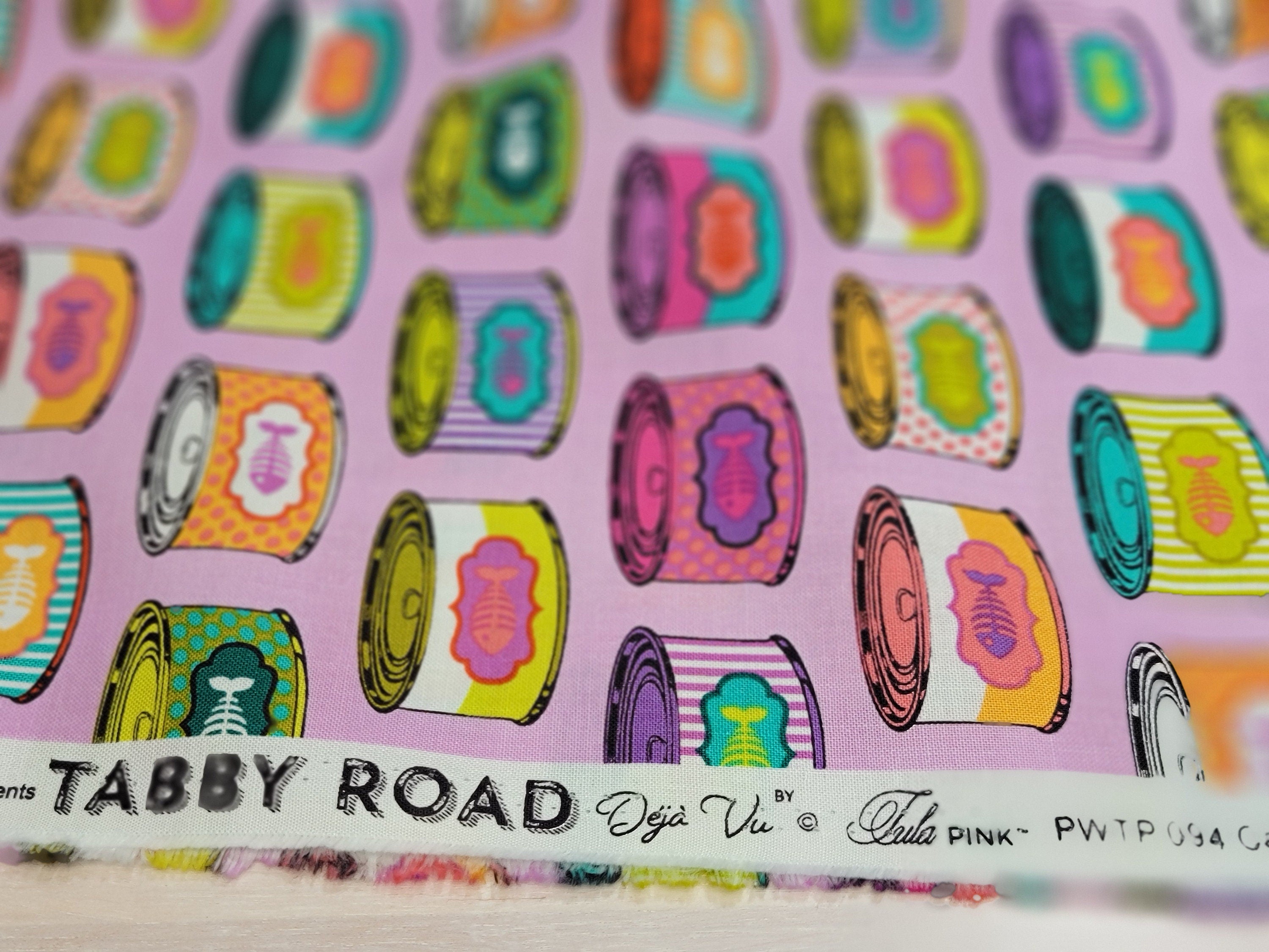 Cat Snacks - Electroberry || Tula Pink Tabby Road Deja Vu || Free Spirit Fabric