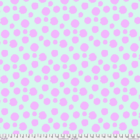 Minky - Fur Ball - Technomint || 60" Wide || Tabby Road Déjà Vu || Tula pink