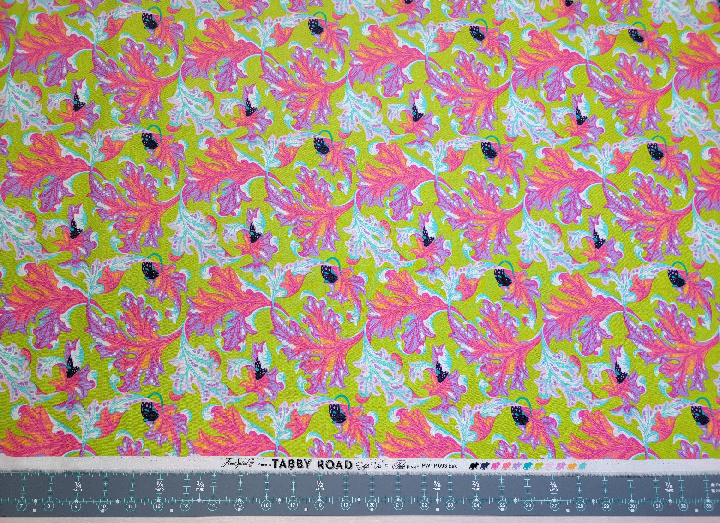 Eek - Electroberry || Tula Pink Tabby Road Deja Vu || Free Spirit Fabric