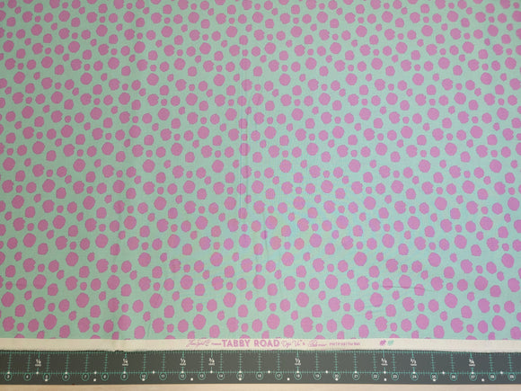 Fur Ball - Technomint || Tula Pink Tabby Road Deja Vu || Free Spirit Fabric