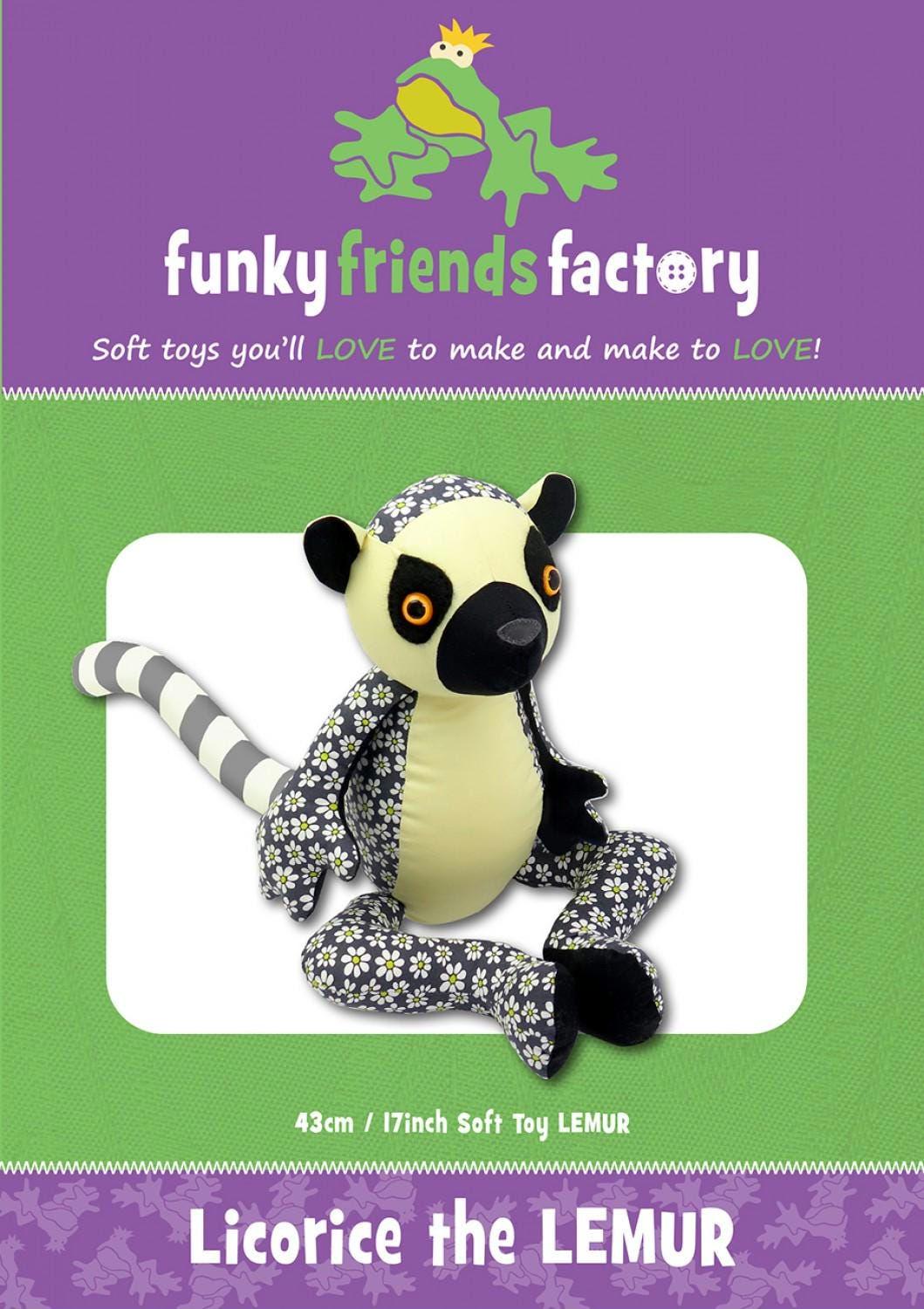 Licorice the Lemur - Funky Friends Stuffed Animal Pattern