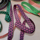 Tula Pink Dinosaur Eggs 5/8in Wide *Reversible* Polyester Ribbon by Renaissance Ribbon