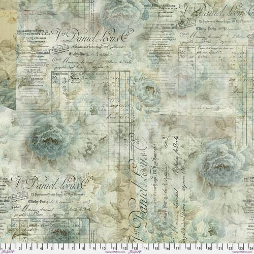 Tim Holtz || Receipt - Aqua || Foundations || Eclectic Elements || Free Spirit