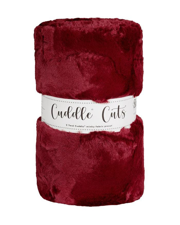 2 Yard Luxe Cuddle® Cut Hide Merlot || 58/60" Wide x 72" Long