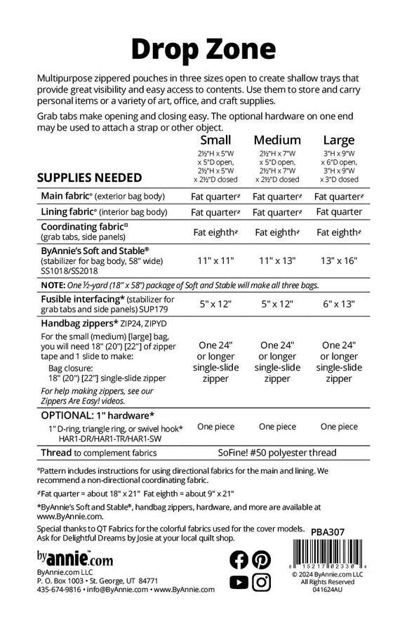 ByAnnie Drop Zone Pattern with Add-On Video Coupon