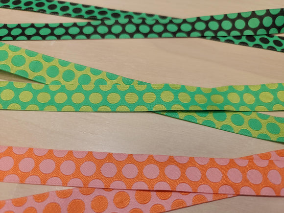 Tula Pink Dinosaur Eggs 5/8in Wide *Reversible* Polyester Ribbon by Renaissance Ribbon