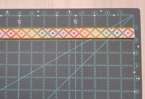 Tula Pink Stargazer in Mint 7/8in Polyester Ribbon by Renaissance Ribbon