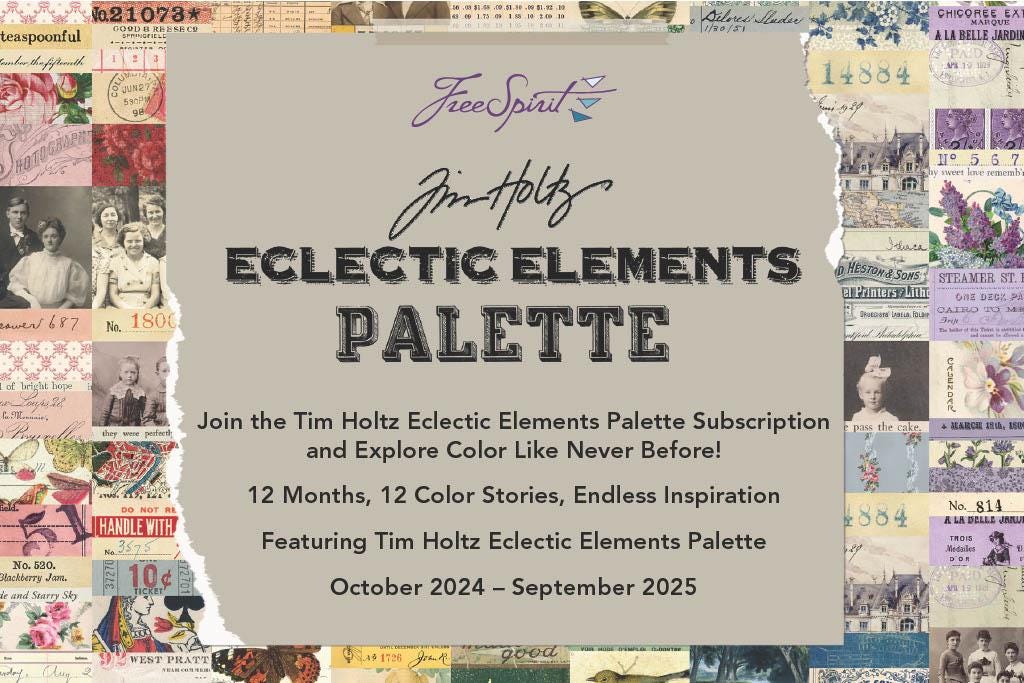 Pink - Ephemera || Tim Holtz Palette Monthly Collection || Free Spirit