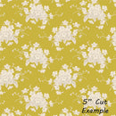 White Flower Sour Yellow || Sunday Brunch - Grey/Yellow || Tilda Fabric