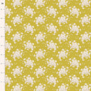White Flower Sour Yellow || Sunday Brunch - Grey/Yellow || Tilda Fabric