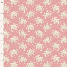 White Flower Pink || Sunday Brunch - Pink/Ginger || Tilda Fabric