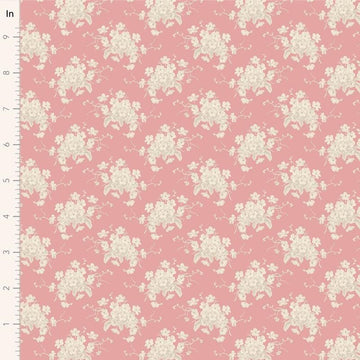 White Flower Pink || Sunday Brunch - Pink/Ginger || Tilda Fabric